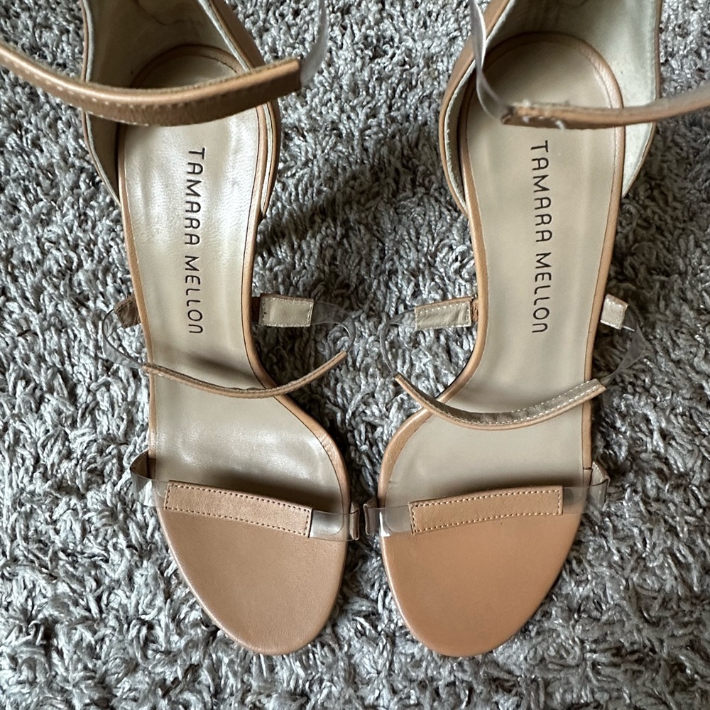 NWOB Tamara Mellon Tan Frontline Heels
